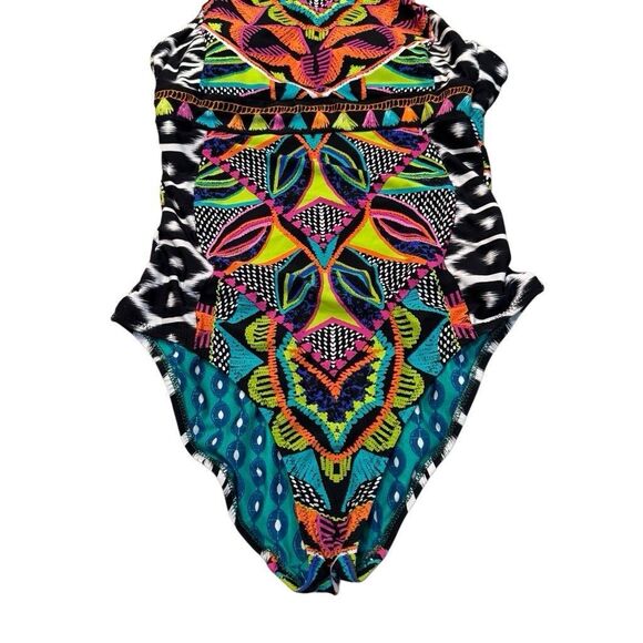 RINA TURK AFRICANA HIGH NECK ONE PIECE SWIMSUIT GORGEOUS SIZE 10 - Picture 5 of 8